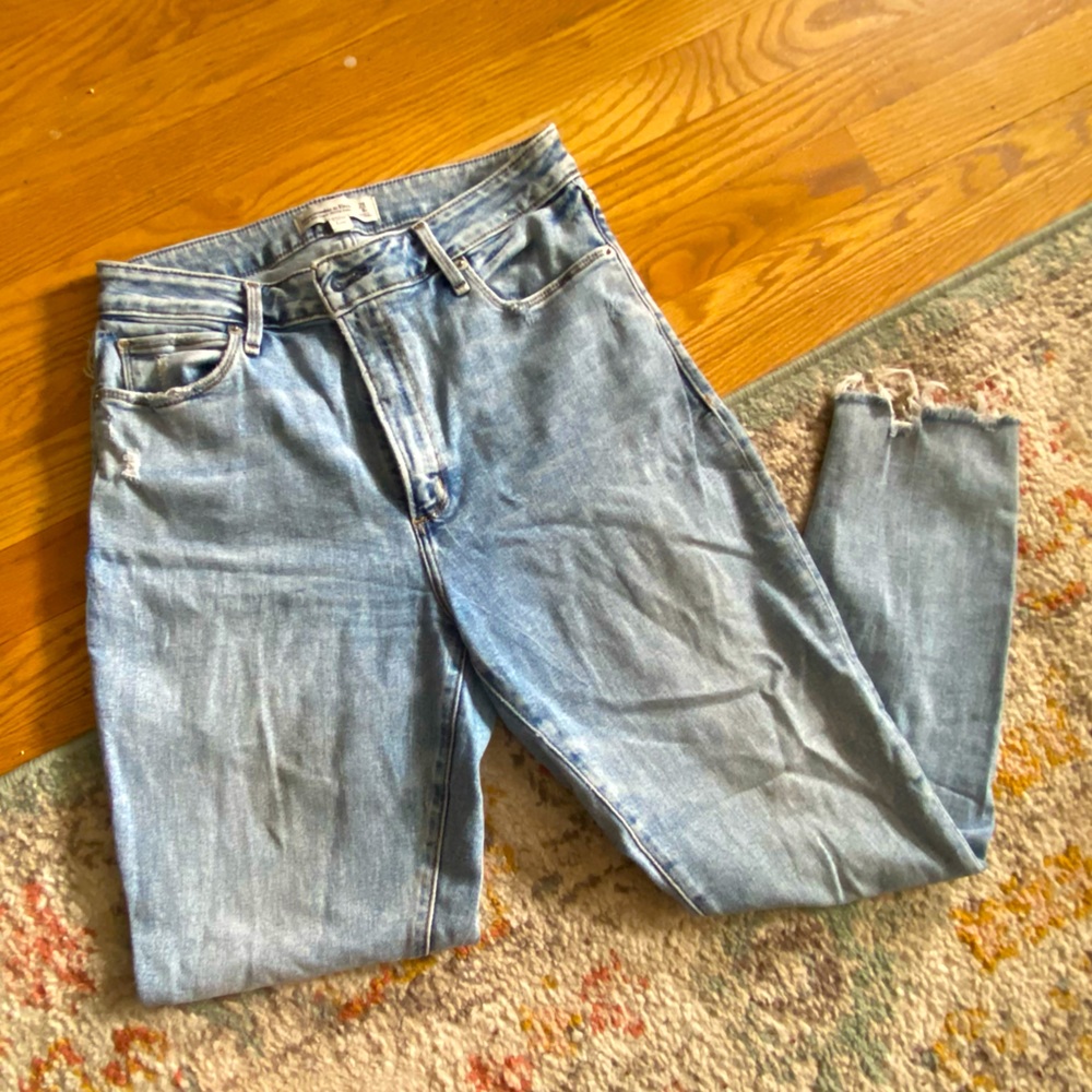 A&F High Rise Skinny Ankle Jean